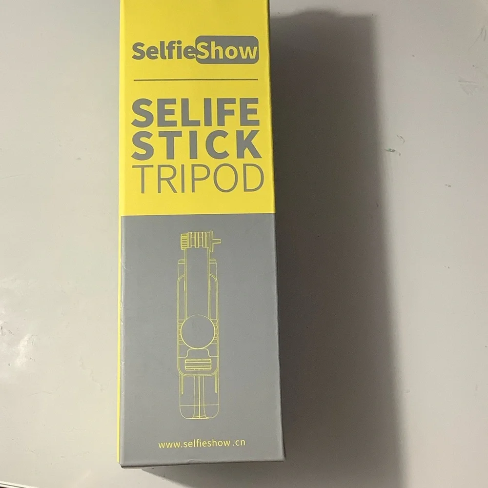 SelfieShow Yellow and Gray Selfie Stick Tripod mini portable